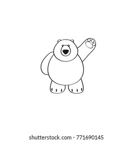 polar bear cold winter snow vector illustration