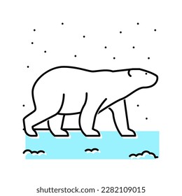 polar bear color icon vector. polar bear sign. isolated symbol illustration