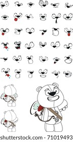 polar bear cupid cartoon in vector format very easy to edit