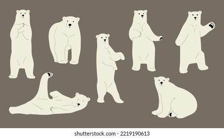 polar bear cute 4, vector illustration