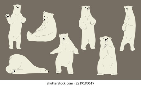 polar bear cute 5, vector illustration