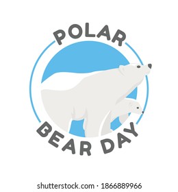 Polar Bear Day Vector Illustration. Suitable for Greeting Card, Poster and Banner.