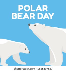 Vektorgrafik des Polarbärentags. Geeignet für Grußkarten, Poster und Banner.