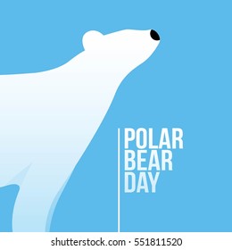 Polar Bear Day Vector Illustration.