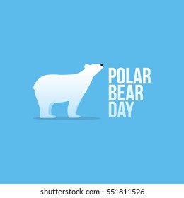 Polar Bear Day Vector Illustration.
