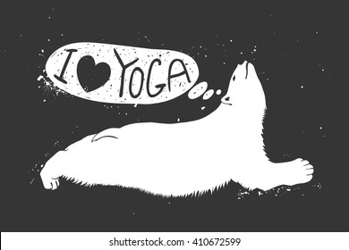 Polar bear doing urdhva mukha svanasana. I love yoga