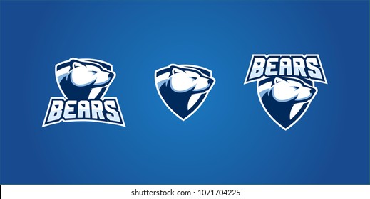 polar bear e sport esport gaming poker russia logo vector emblem badge