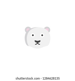polar bear face vector, icon