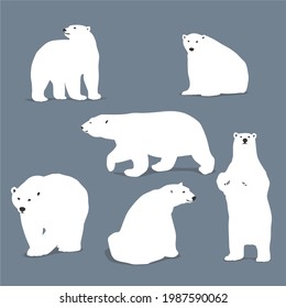 Polar Bear Fashion Art Collection Stock Vector (Royalty Free ...