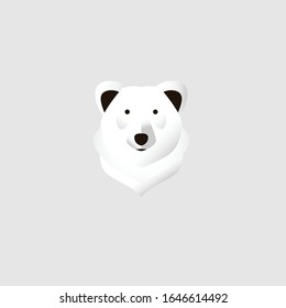 POLAR BEAR WITH GRADIENT Color - vector illustration.