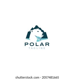 Design-Vorlage für das Logo auf dem Polar-Bär