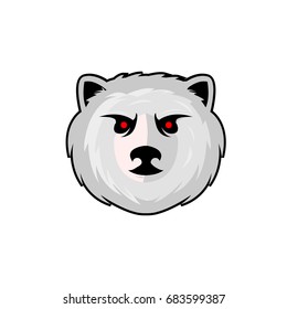 Polar bear head vector eps 10
