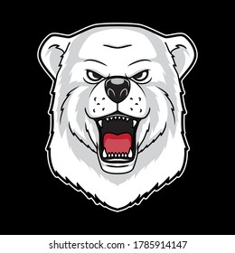 Polarbenkopf, Vektorgrafik gut für Logo-Basiselemente 