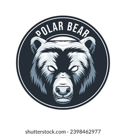polar bear head vector mascot