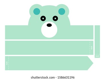 Polar Bear Headband Diy Paper Crown Stock Vector (Royalty Free ...