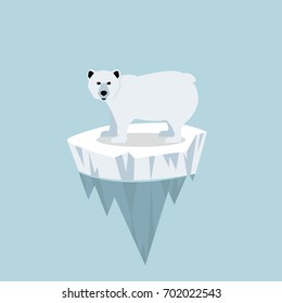 Polar bear with ice floe