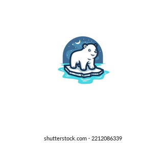 The Polar bear iceberg at night