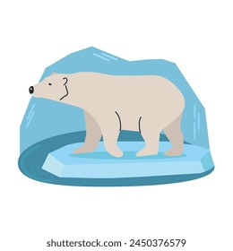Polar bear icon clipart avatar logotype isolated vector 