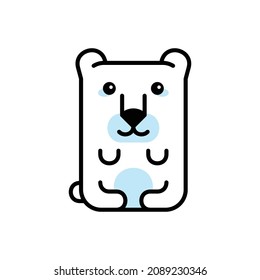 Polar Bear icon. Icon design. Template elements. Flat style