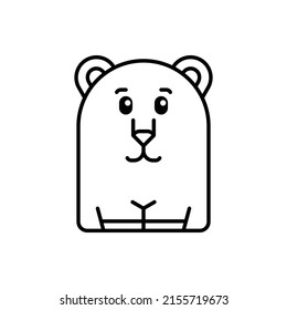 Eisbären-Symbol. Symboldesign. Vorlagenelemente. Flachstil