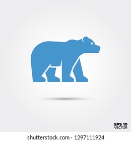 Polar bear icon, Global warming and endangered species symbol. EPS 10 Vector.