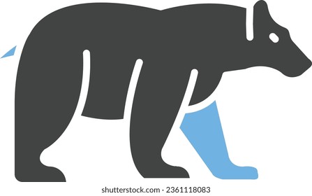 Imagen del icono del oso polar. Adecuado para aplicaciones móviles.