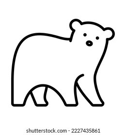 Polar Bear Icon Logo Design Vector Template Illustration Sign And Symbol Pixels Perfect
