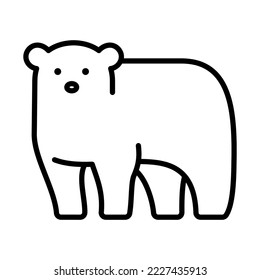 Logo-Design-Vektorvorlage für Vektorgrafik-Symbol für Polarbären und SymbolPixel perfekt