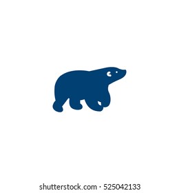 Polar Bear Icon Logo Design Template