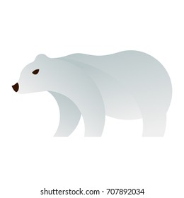 polar bear icon, logo on white background