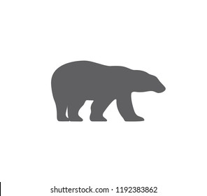 Polar bear icon.  Bear silhouette. bear icon. 