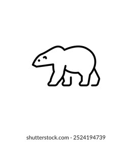 Icono de oso polar. Sencillo ícono de oso polar para redes sociales, App y Diseño web. Ilustración vectorial