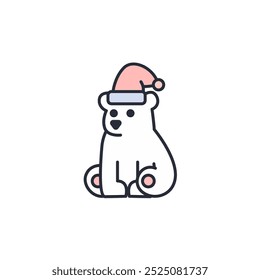 Ilustración vectorial de icono de Oso Polar. Símbolo del oso polar aislado en el fondo blanco