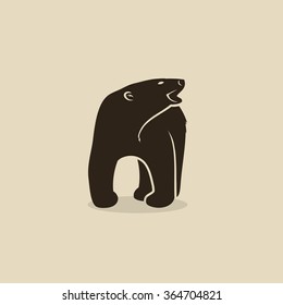 Polar bear icon - vector illustration

