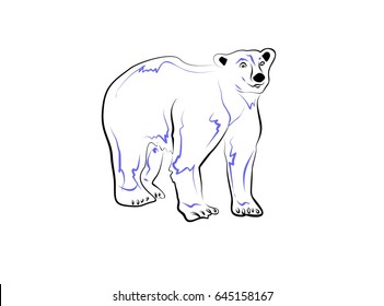 Polar bear icon - vector illustration