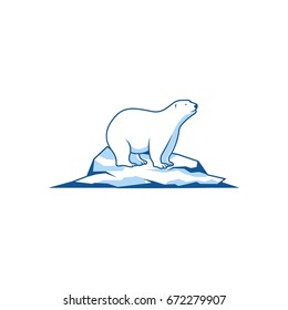 Polar Bear Icon Vector Logo Element