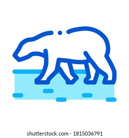 polar bear icon vector. polar bear sign. isolated contour symbol illustration