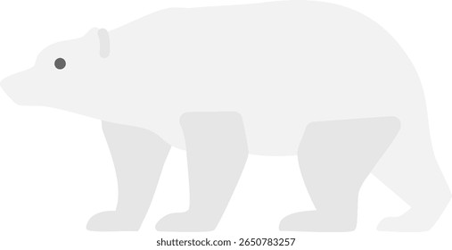 Ilustração de Urso Polar sobre Fundo Branco