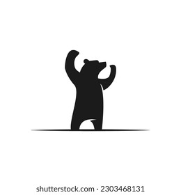 plantilla de vector de ilustración de oso polar