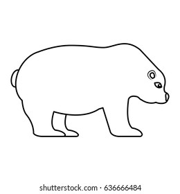 polar bear isolated icon