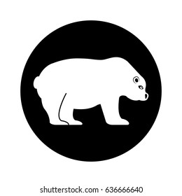 polar bear isolated icon