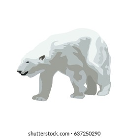 Polar Bear Isolated Vector Illustration Stock Vector (Royalty Free ...