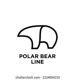 polar bear line unique animal logo icon designs icon vector
