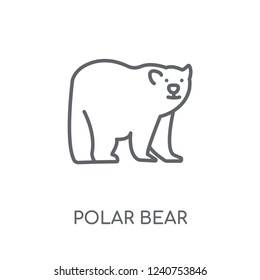 Polar bear linear icon. Modern outline Polar bear logo concept on white background from animals collection. Suitable for use on web apps, mobile apps and print media.
