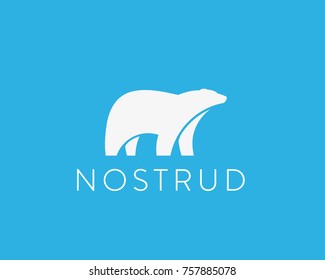 Polar bear logo. Animal vector logotype