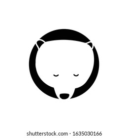 Polar Bear Logo, Black and White