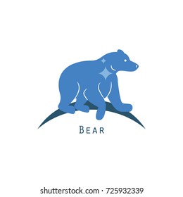 Polar Bear Logo Concept Vector Blue Stock Vector (Royalty Free ...