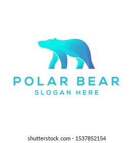 Polar Bear Logo design, abstract bear design 