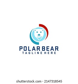 Polar Bear Logo Design Concept Vector. Animal and Wildlife Logo Design Vector