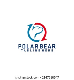 Polar Bear Logo Design Concept Vector. Animal and Wildlife Logo Design Vector